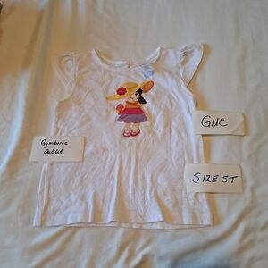 Gymboree girls size 5T Outlet white shirt Pretty Posies line